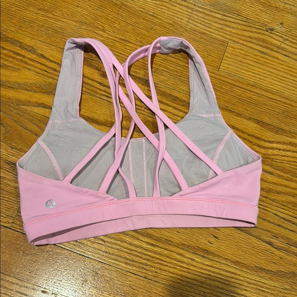 Lululemon free to be serene pearl Pink Strappy Sports Bra - Picture 2 of 4